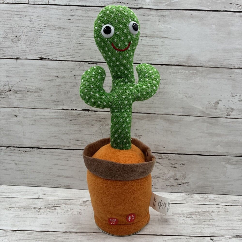 Dancing Cactus Toy Singing Light Up Cactus 20 Songs Talking Repeats What You Say